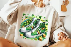 St Patricks Day Sneaker PNG, St Patrick's Day PNG, Lucky PNG Product Image 1