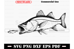 Snook Fish Design Files SVG PNG DXF EPS PDF Product Image 1
