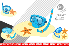 Snorkel Mask Clipart Product Image 1