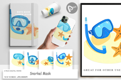 Digital Paper Snorkel Mask Product Image 1