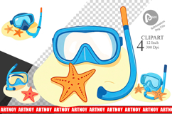 Snorkel Mask Clipart Product Image 1