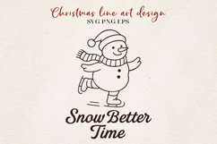 Christmas Line Art Bundle SVG | Holiday Animal Puns Product Image 5