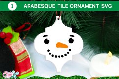 Christmas Arabesque tile ornament SVG for crafters bundle 5 Product Image 4