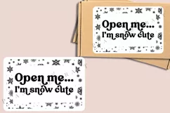 snow cute christmas packaging label for thermal printer ready to print instant download