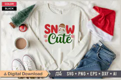 Snow Cute SVG | Christmas SVG | Holiday SVG | Xmas SVG Product Image 1