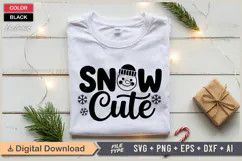 Snow Cute SVG | Christmas SVG | Holiday SVG | Xmas SVG Product Image 2