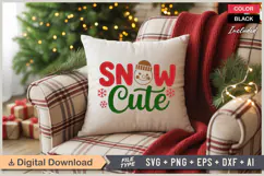 Snow Cute SVG | Christmas SVG | Holiday SVG | Xmas SVG Product Image 4