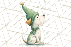 Snow Day Fun PNG, Watercolor Winter Animal Clipart Product Image 3