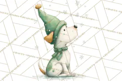 Snow Day Fun PNG, Watercolor Winter Animal Clipart Product Image 3