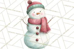 Snow Day Fun PNG, Watercolor Winter Animal Clipart Product Image 5