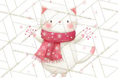 Snow Day Fun PNG, Watercolor Winter Animal Clipart Product Image 3