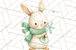 Snow Day Fun PNG, Watercolor Winter Animal Clipart Product Image 4