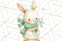 Snow Day Fun PNG, Watercolor Winter Animal Clipart Product Image 4