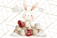 Snow Day Fun PNG, Watercolor Winter Animal Clipart Product Image 4