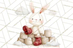 Snow Day Fun PNG, Watercolor Winter Animal Clipart Product Image 4