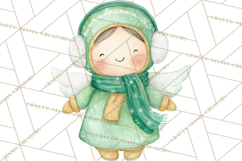 Snow Day Fun PNG, Watercolor Winter Animal Clipart Product Image 4