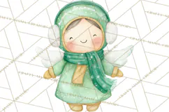 Snow Day Fun PNG, Watercolor Winter Animal Clipart Product Image 4