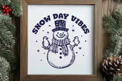Snow Day Vibes Snowman SVG | Winter Sublimation PNG Design Product Image 3