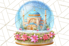 World Landmark Snow Globe Clipart PNG Product Image 3