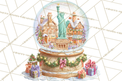 World Landmark Snow Globe Clipart PNG Product Image 3