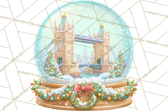 World Landmark Snow Globe Clipart PNG Product Image 4
