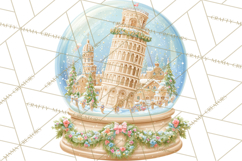 World Landmark Snow Globe Clipart PNG Product Image 3