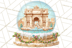World Landmark Snow Globe Clipart PNG Product Image 2
