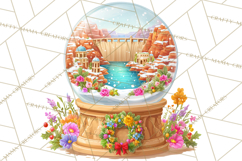 World Landmark Snow Globe Clipart PNG Product Image 3