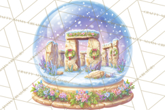 World Landmark Snow Globe Clipart PNG Product Image 4