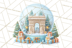 World Landmark Snow Globe Clipart PNG Product Image 5