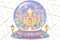 World Landmark Snow Globe Clipart PNG Product Image 2