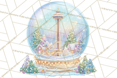 World Landmark Snow Globe Clipart PNG Product Image 3