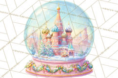 World Landmark Snow Globe Clipart PNG Product Image 4