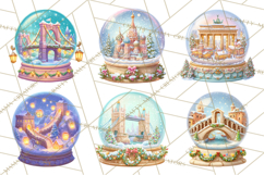 World Landmark Snow Globe Clipart PNG Product Image 2