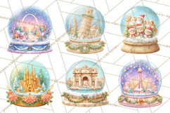World Landmark Snow Globe Clipart PNG Product Image 4