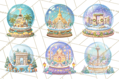 World Landmark Snow Globe Clipart PNG Product Image 8