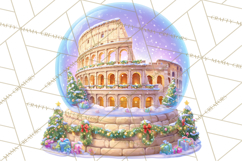 World Landmark Snow Globe Clipart PNG Product Image 3