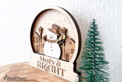 Snow globe with cute snowman created for laser cutting machines