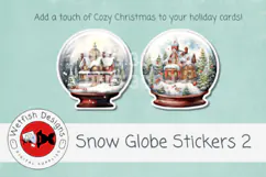 Printable Snow Globe Stickers 2 Product Image 7
