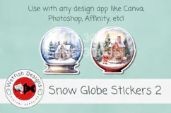 Printable Snow Globe Stickers 2 Product Image 5
