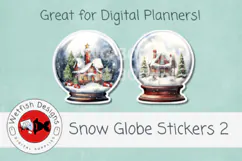 Printable Snow Globe Stickers 2 Product Image 3