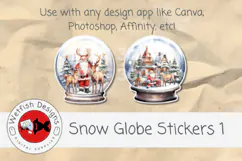 Printable Snow Globe Stickers 1 Product Image 5