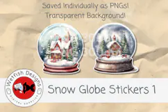Printable Snow Globe Stickers 1 Product Image 4