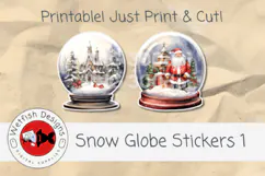 Printable Snow Globe Stickers 1 Product Image 2