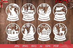 snow globes svg cut file, Christmas svg