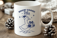 Snow Goose Vibes SVG | Cute Christmas Goose Funny PNG Design Product Image 3