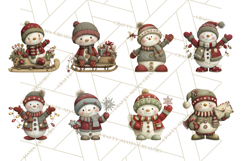 Christmas Snowman Clipart PNG Product Image 5