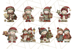 Christmas Snowman Clipart PNG Product Image 10