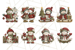 Christmas Snowman Clipart PNG Product Image 9
