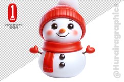 Snow Men Clipart- PNG File Product Image 1